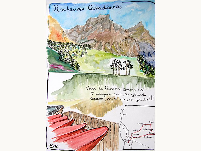 Exposition 2018 – Carnet en Voyage : travail d’élève 1