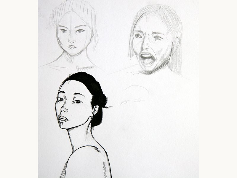 Exposition 2018 – Dessin d&rsquo;Observation : travail d’élève 12