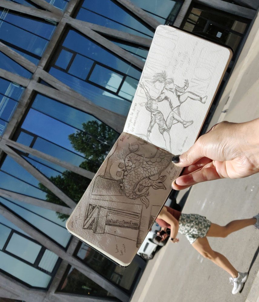 Exposition 2022 – Carnet en Voyage : travail d’élève 4